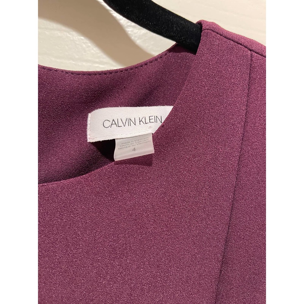 Calvin Klein Purple Sheath Dress Sz 4 - Picture 5 of 11